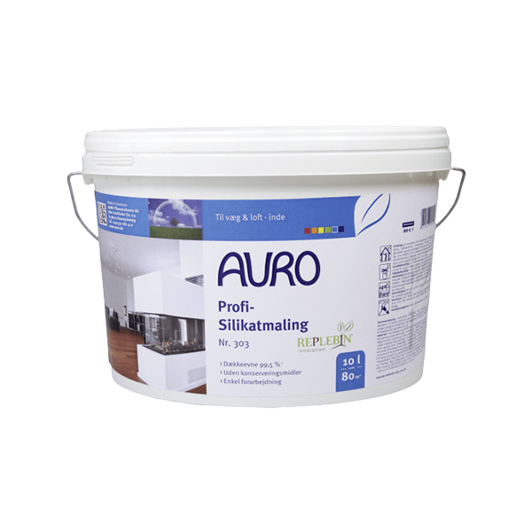 AURO Pro Ekstrem Silikatmaling 10L ( Anbefales til Skamowall og Ytong )