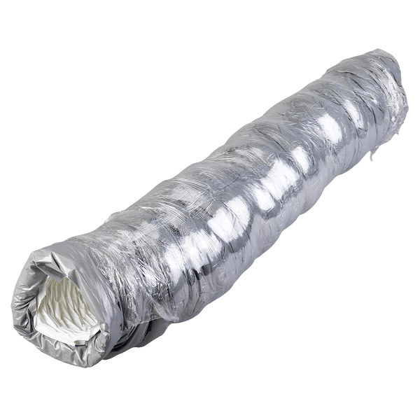 Isoleret flexslange PE Ø127 x 4000 mm, hvid